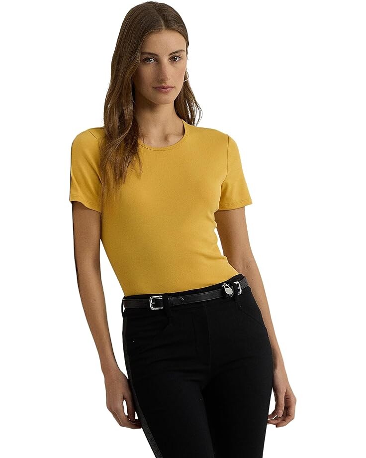 

Футболка Lauren Ralph Lauren Stretch Cotton Tee, цвет Golden Sun