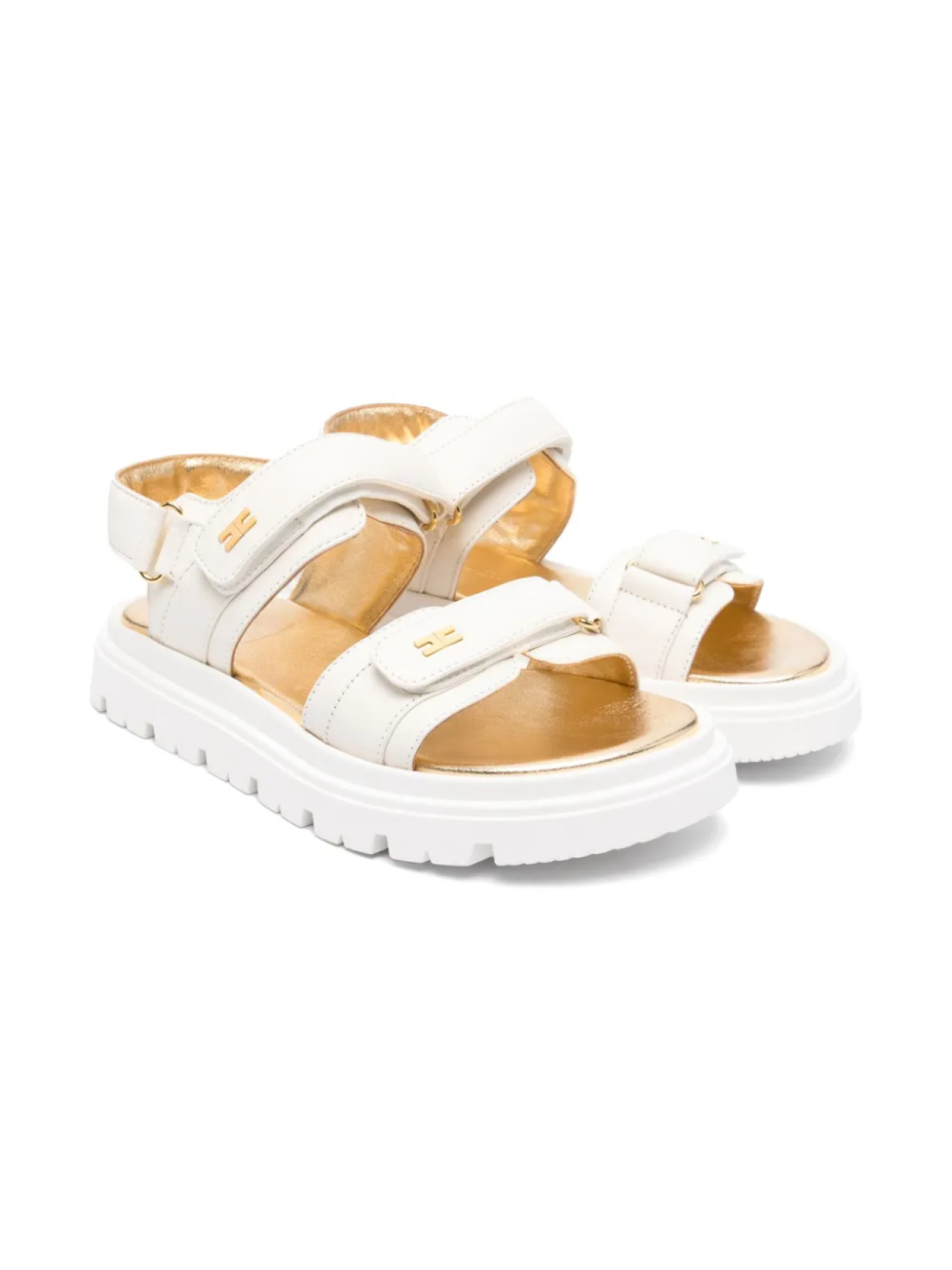 

Кожаные сандалии Elisabetta Franchi La Mia Bambina, нейтральный