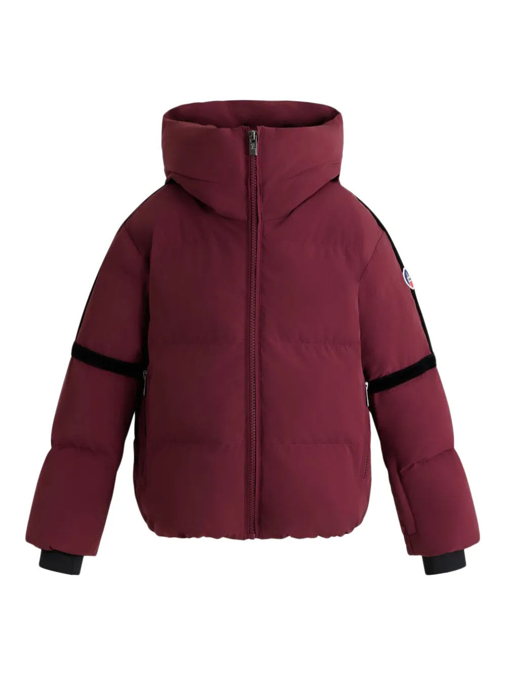 

Пуховик с бархатной отделкой Fusalp, красный