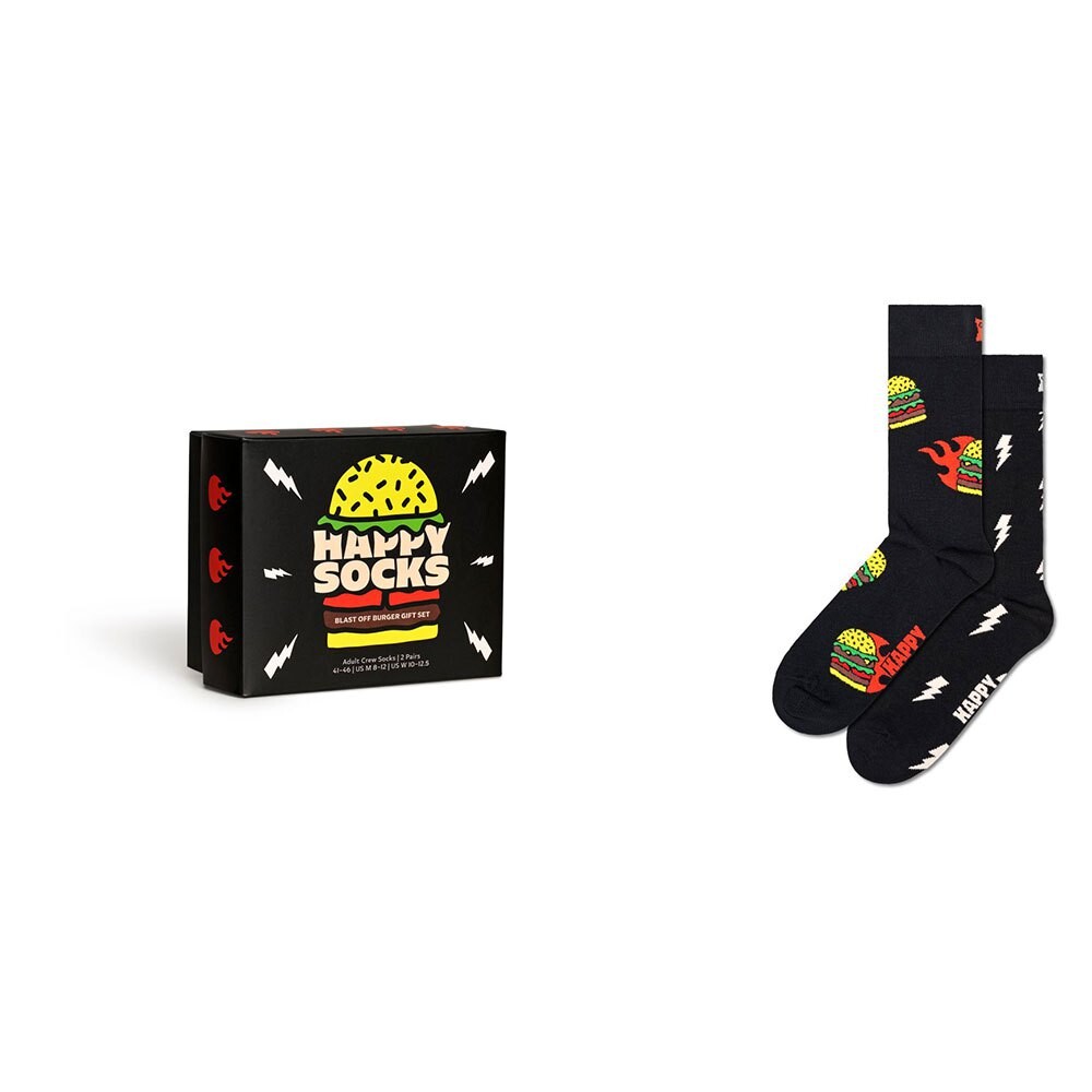 

Носки Happy Blast Off Burgers Gift Set Half long 2 шт, разноцветный