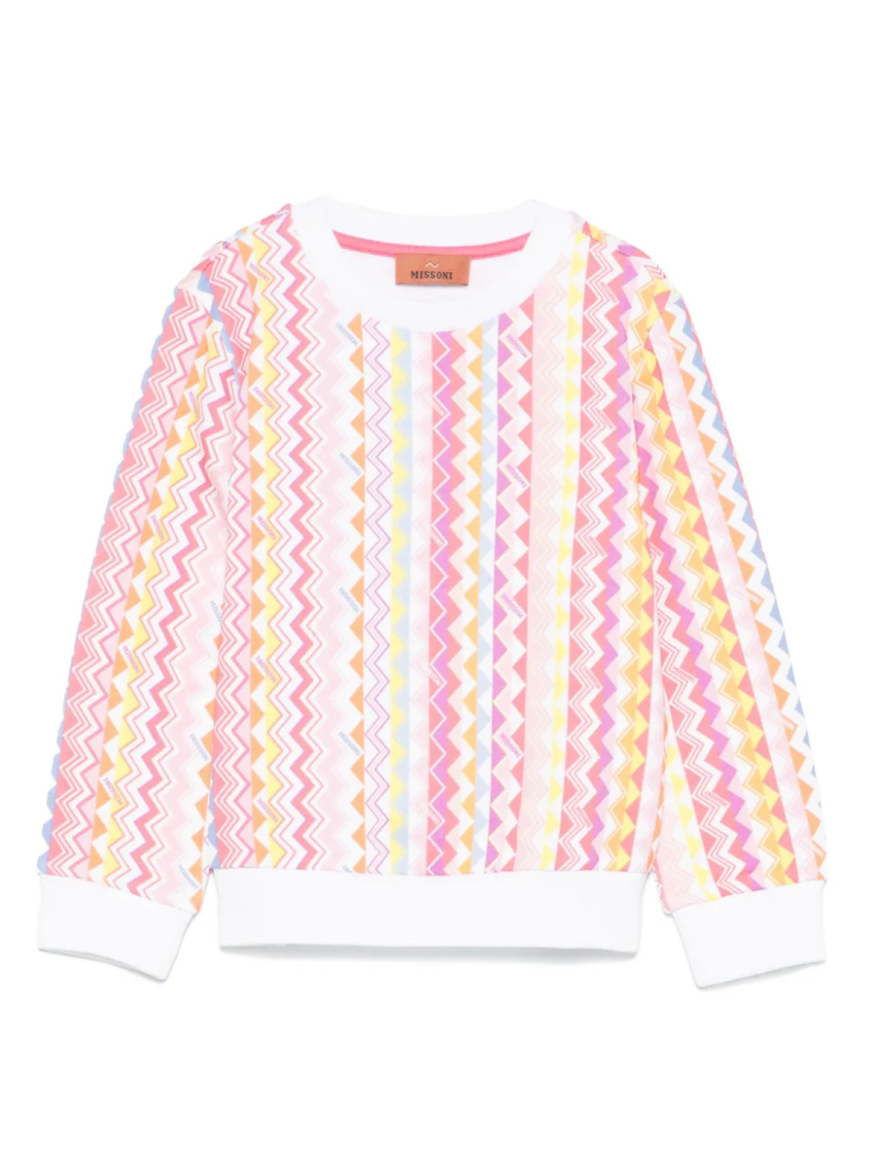 

Толстовка с узором «зигзаг» Missoni Kids, белый