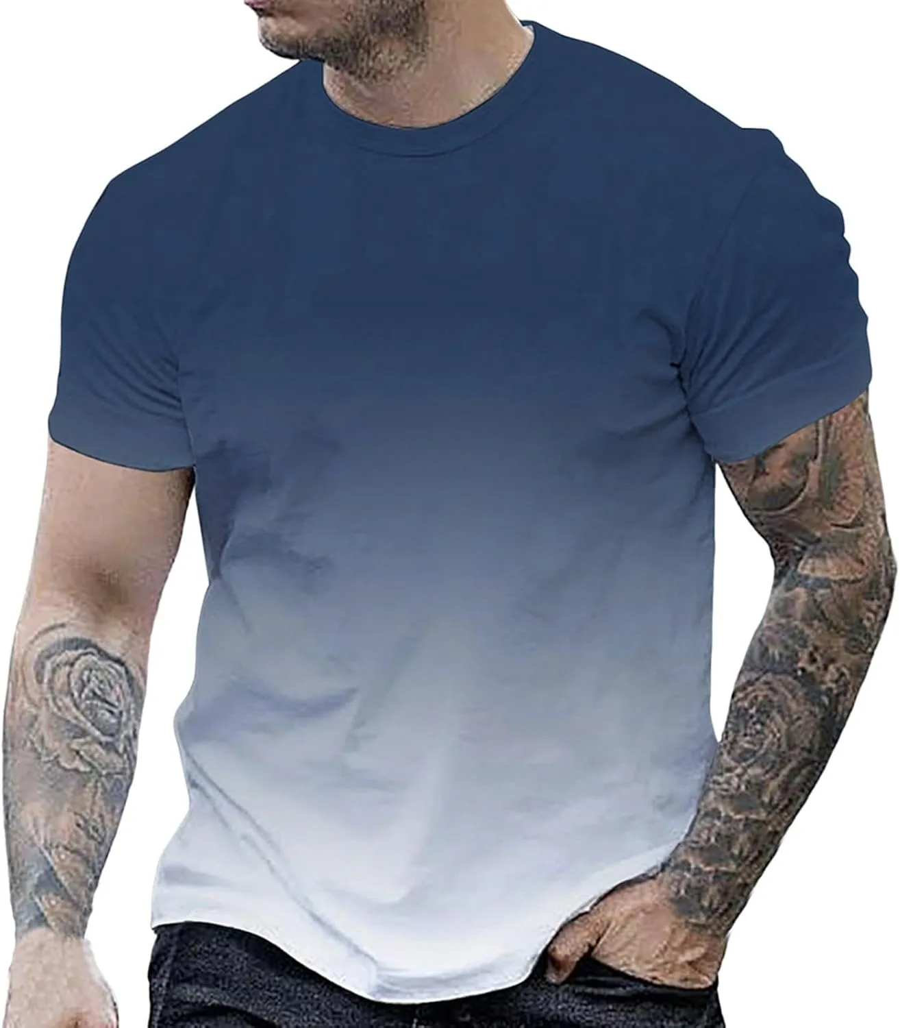 

Мужская футболка с градиентным принтом, короткий рукав