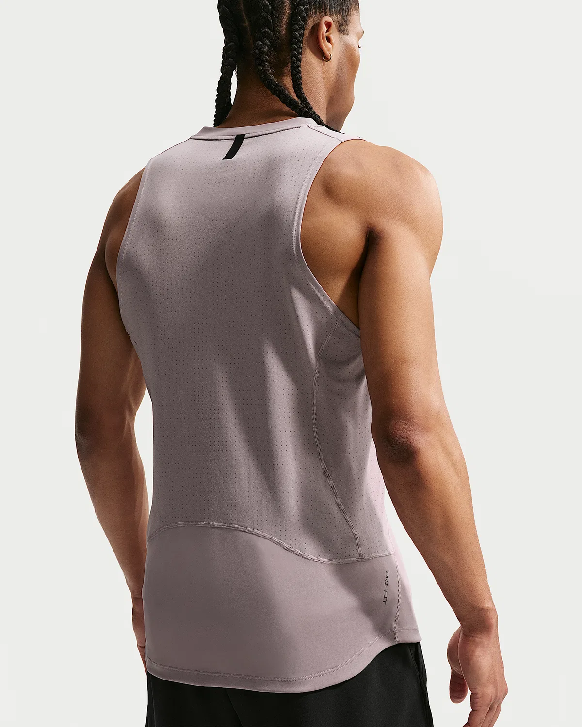 Мужская тренировочная майка Nike Pro Dri-FIT, Light Violet Ore/Black — фото 2