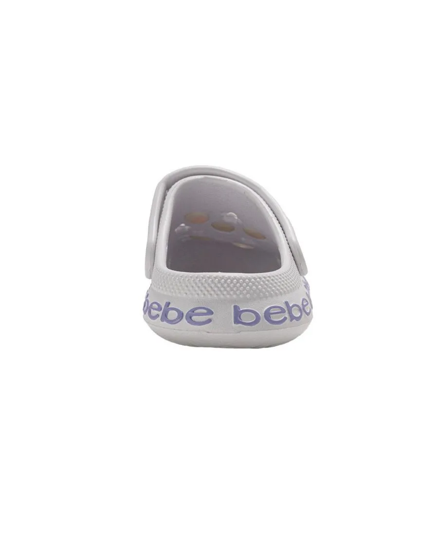 Детские сабо из ЭВА с декоративными элементами и логотипом Bebe, белый — фото 3
