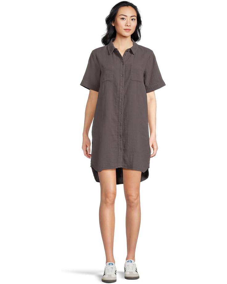 

Платье Mod-o-doc Half Sleeve Swing Shirt Dress, цвет Washed Ebony
