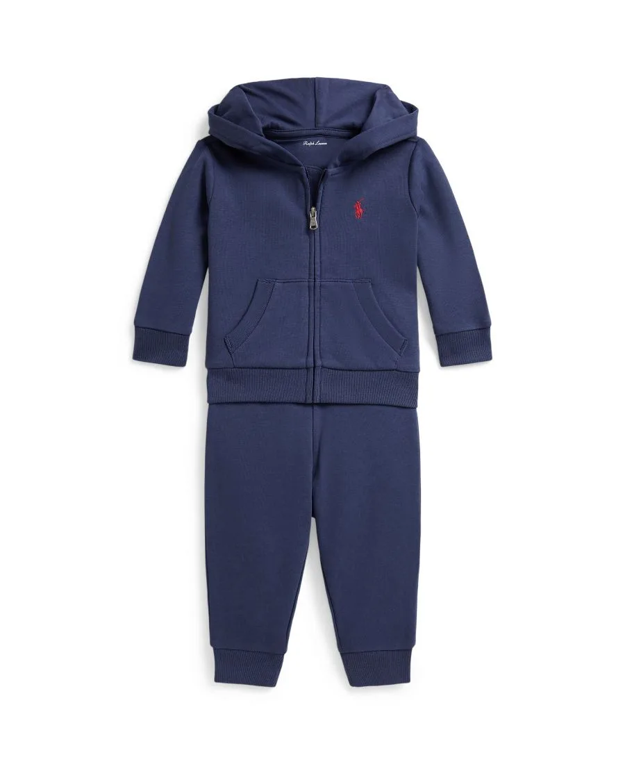 Детский комплект для мальчика: толстовка на молнии и брюки, 2 предмета Polo Ralph Lauren, темно-синий