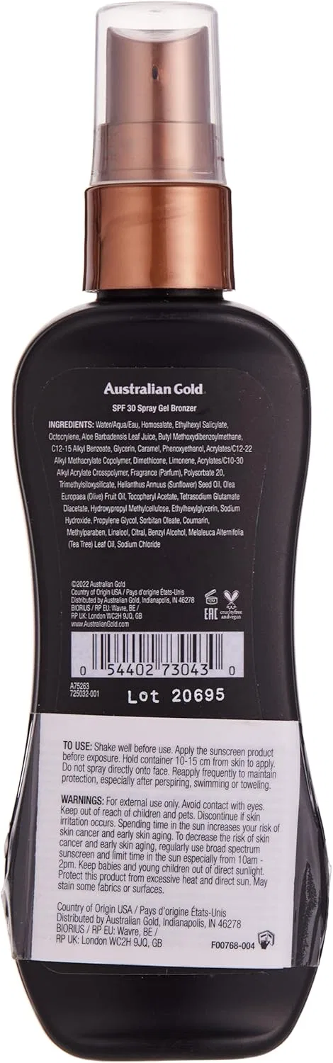 Спрей для загара с бронзатором «Instant Sun Protection Spray SPF 30» от Australian Gold Australian Gold, White — фото 2