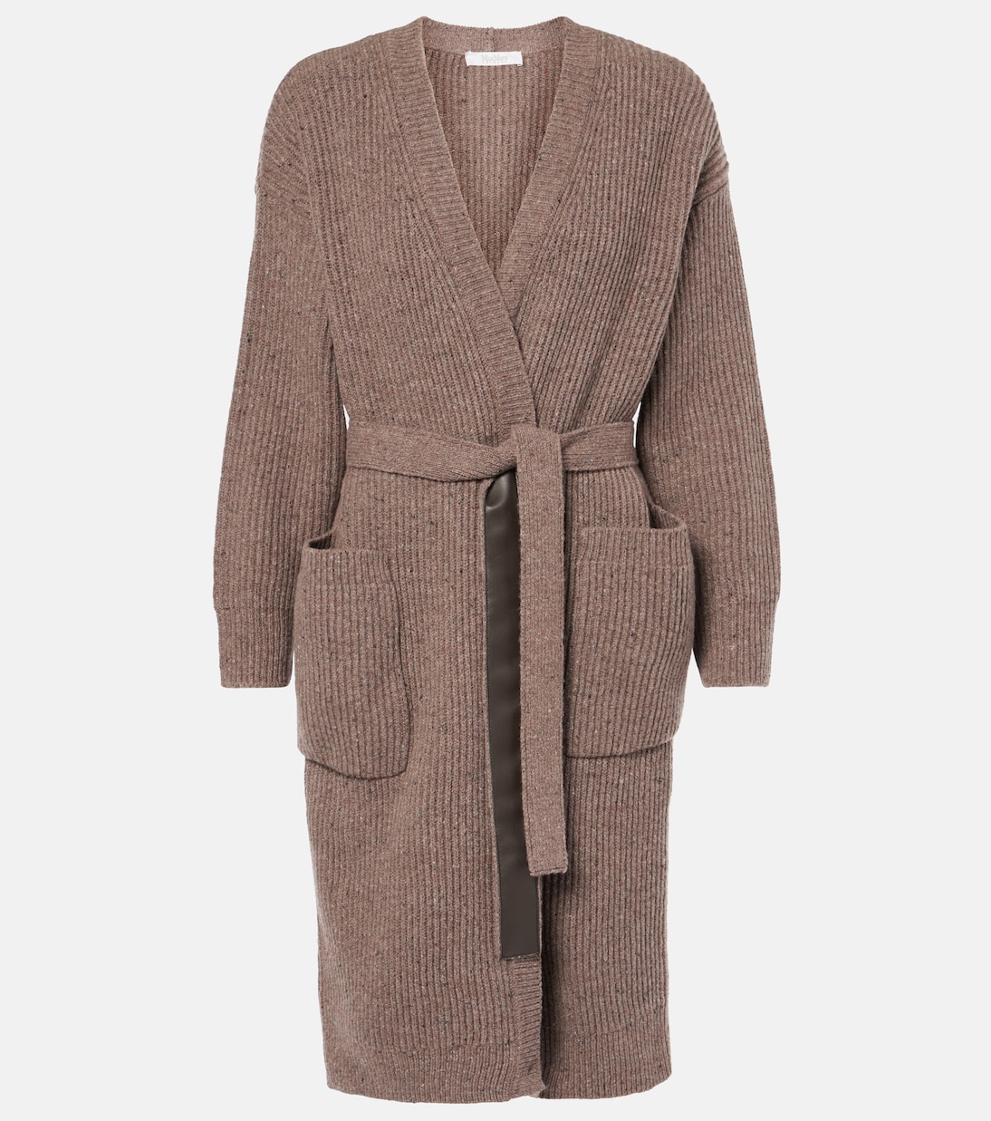 

Кардиган Emblema из шерстяной смеси, ребристая вязка Max Mara, Nocciola