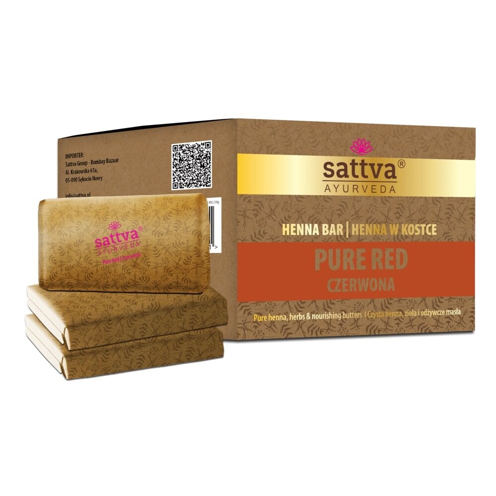 

Sattva, Ayurveda Henna Bar кубик хны Pure Red 3х80г