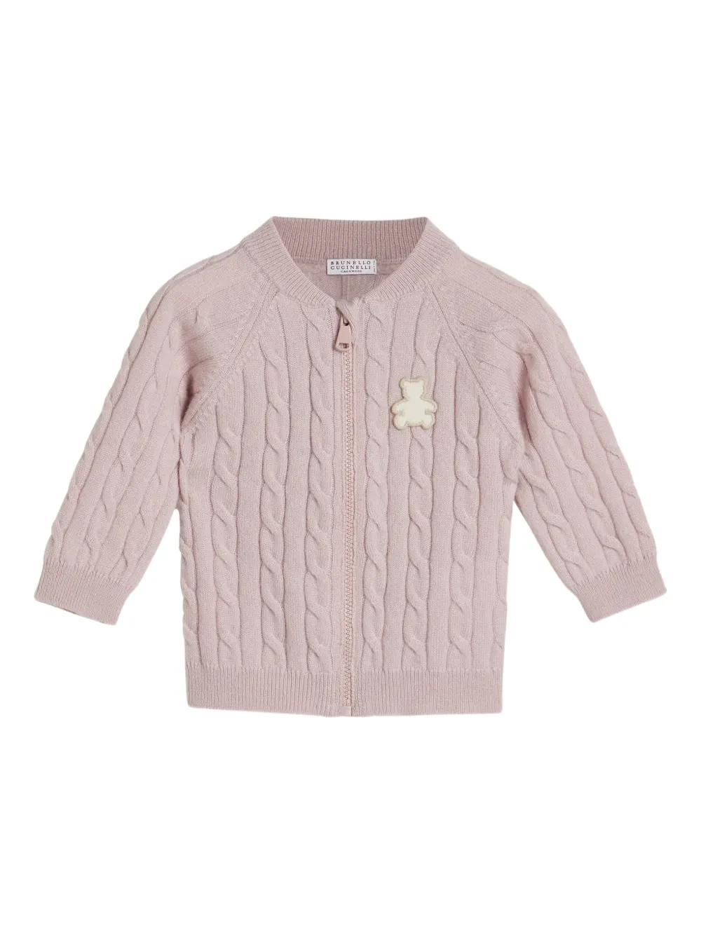 

Вязаный кардиган Bernie Baby Brunello Cucinelli Kids, розовый