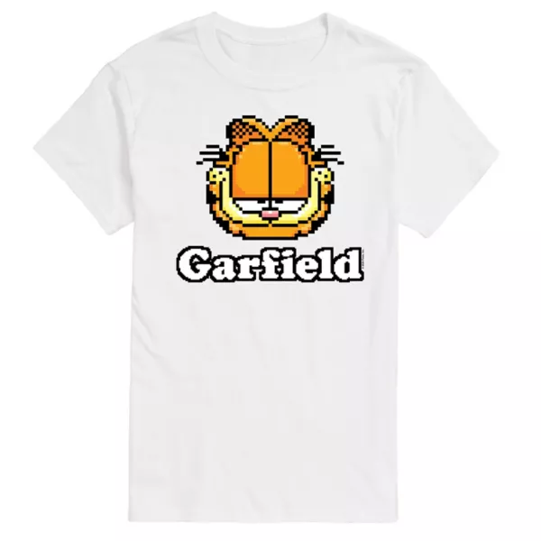 

Мужская футболка с принтом Garfield и логотипом видеоигры Licensed Character, белый