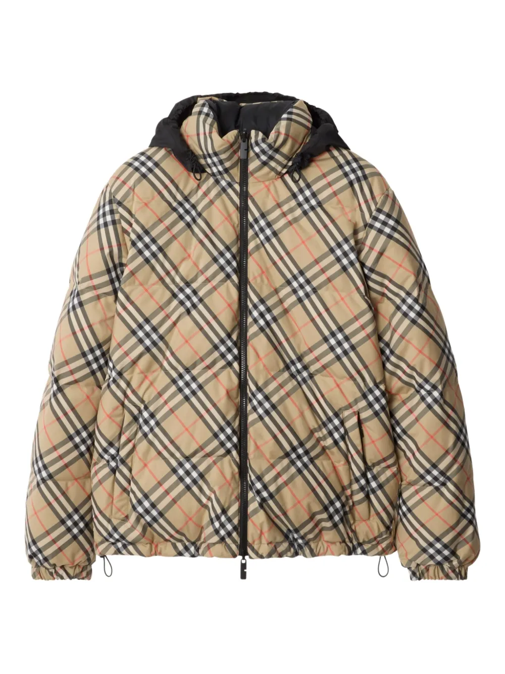 

Двусторонняя куртка-пуховик в клетку BURBERRY, нейтральный