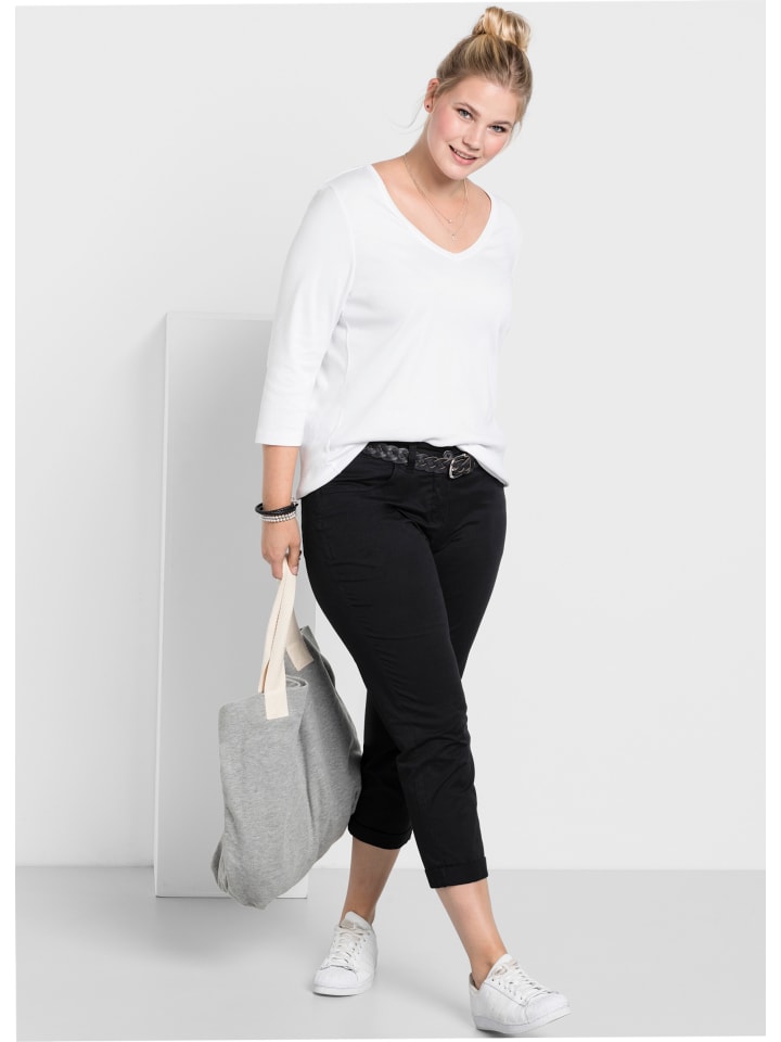 

Тканевые шорты sheego, черный