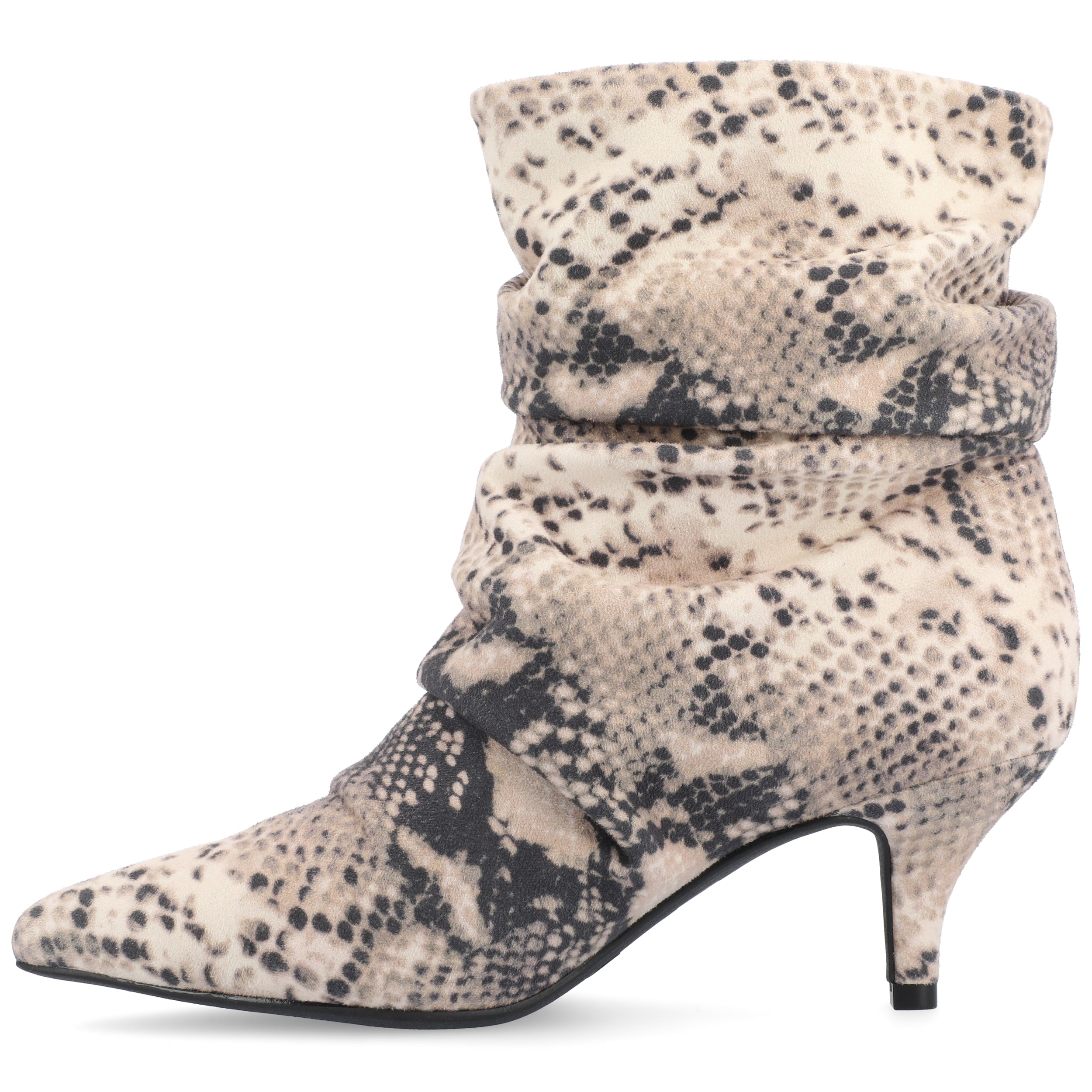 Женские ботильоны Jo Tru Comfort Foam на каблуке-рюмочке из коллекции Journee, цвет snake — фото 2