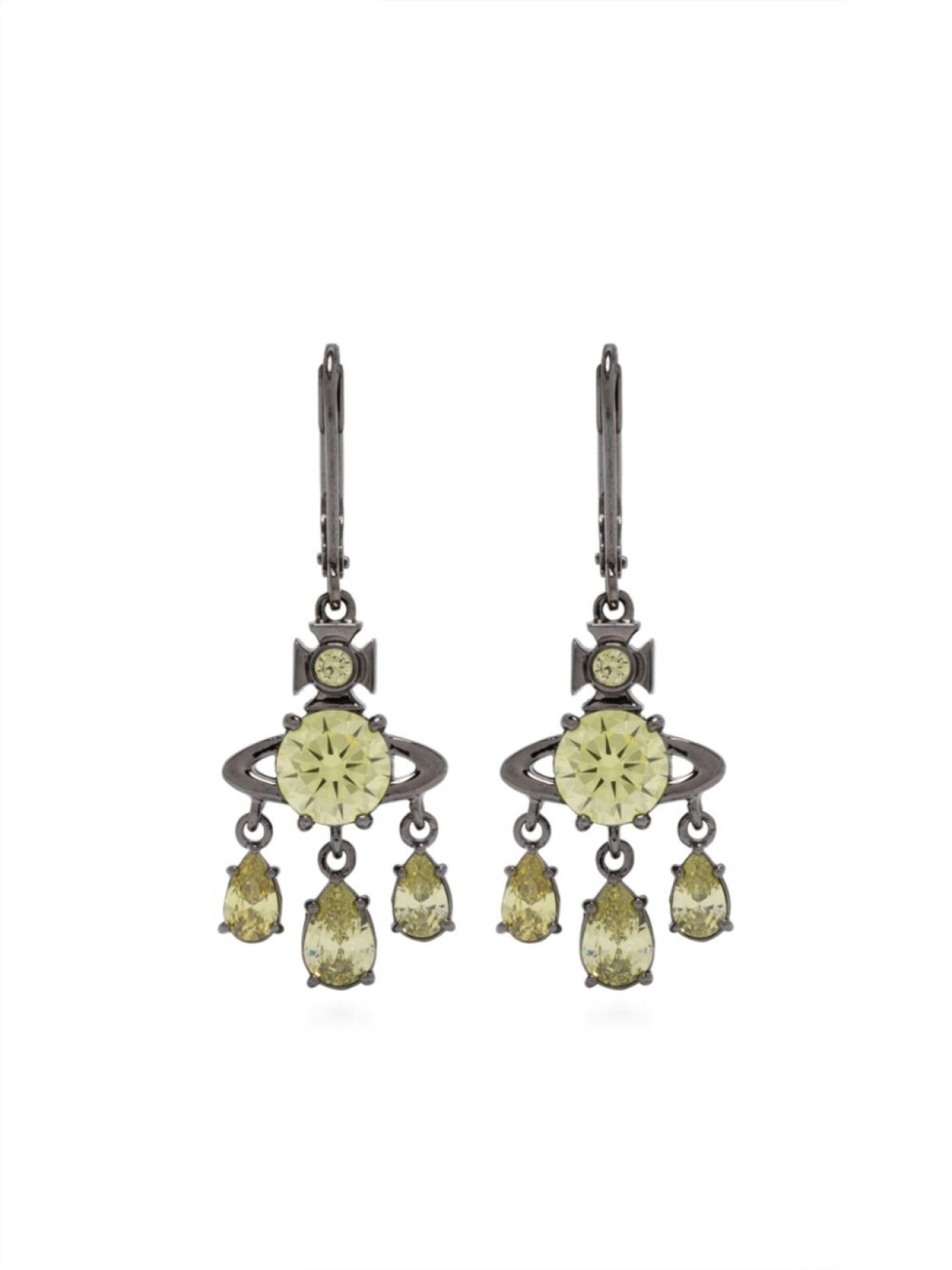 

Vivienne Westwood серьги с кристаллами, черный