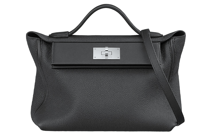 

HERMES Сумка 24/24 Togo и Swift из телячьей кожи женская черная