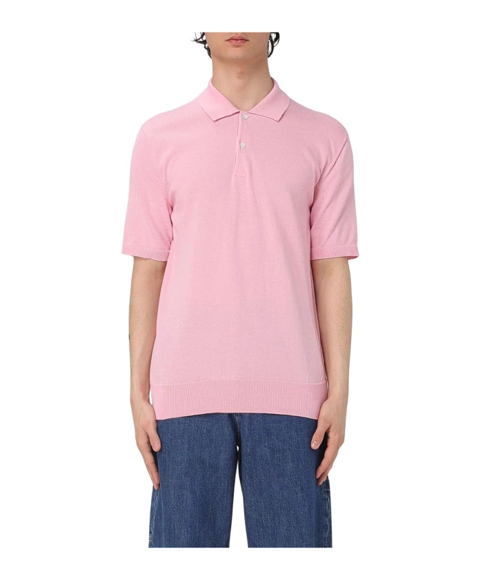 

Классическая рубашка-поло с коротким рукавом Comme Des Garã§Ons, розовый