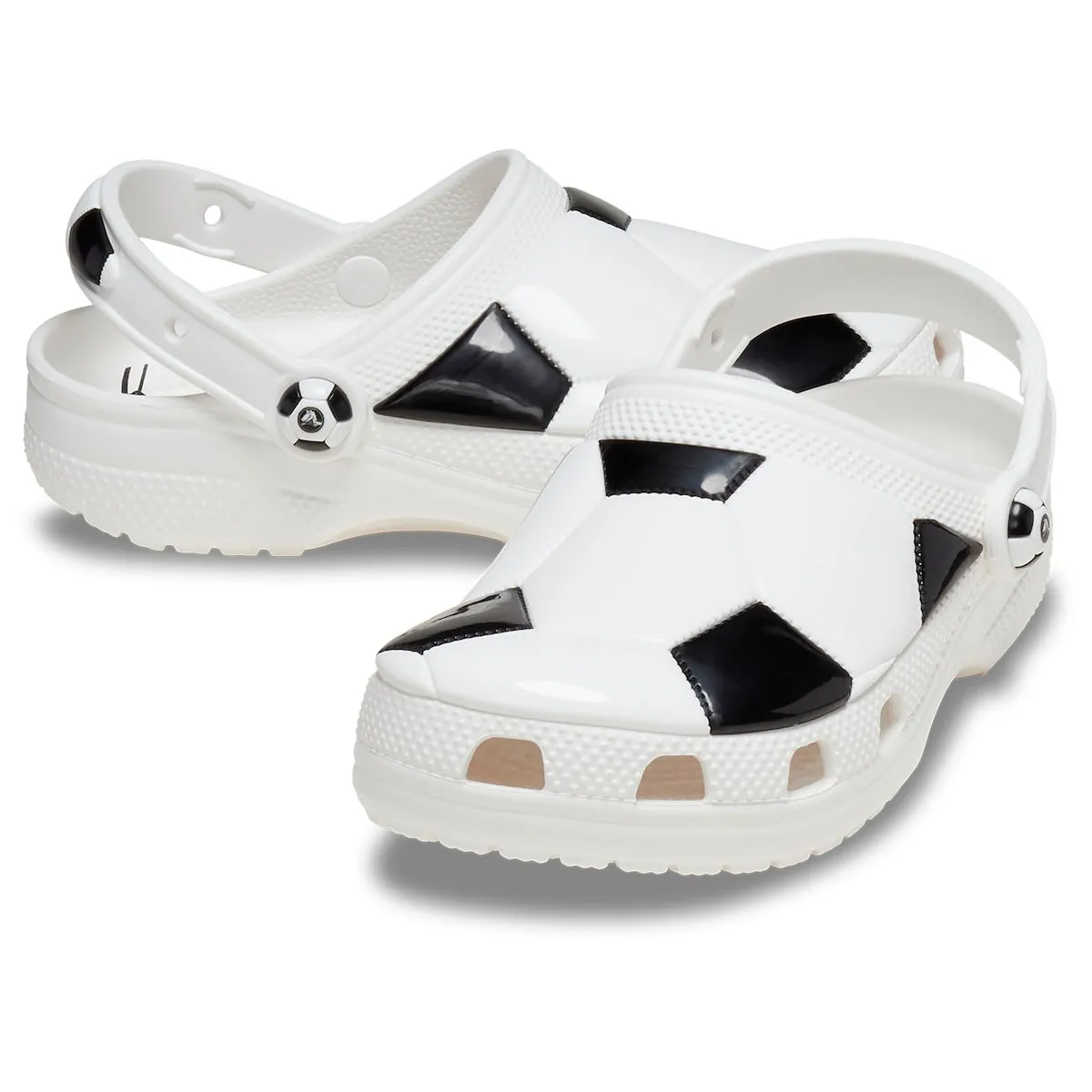 Детские сабо Classic Soccer Ball Clog T Crocs, белый/черный — фото 2