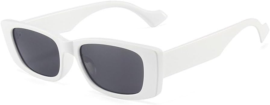 

Ретро-солнцезащитные очки прямоугольной формы для женщин, популярные модные очки конфетных цветов, мужские квадратные солнцезащитные очки с защитой от УФ-излучения UV400 SKFGNX, White Gray