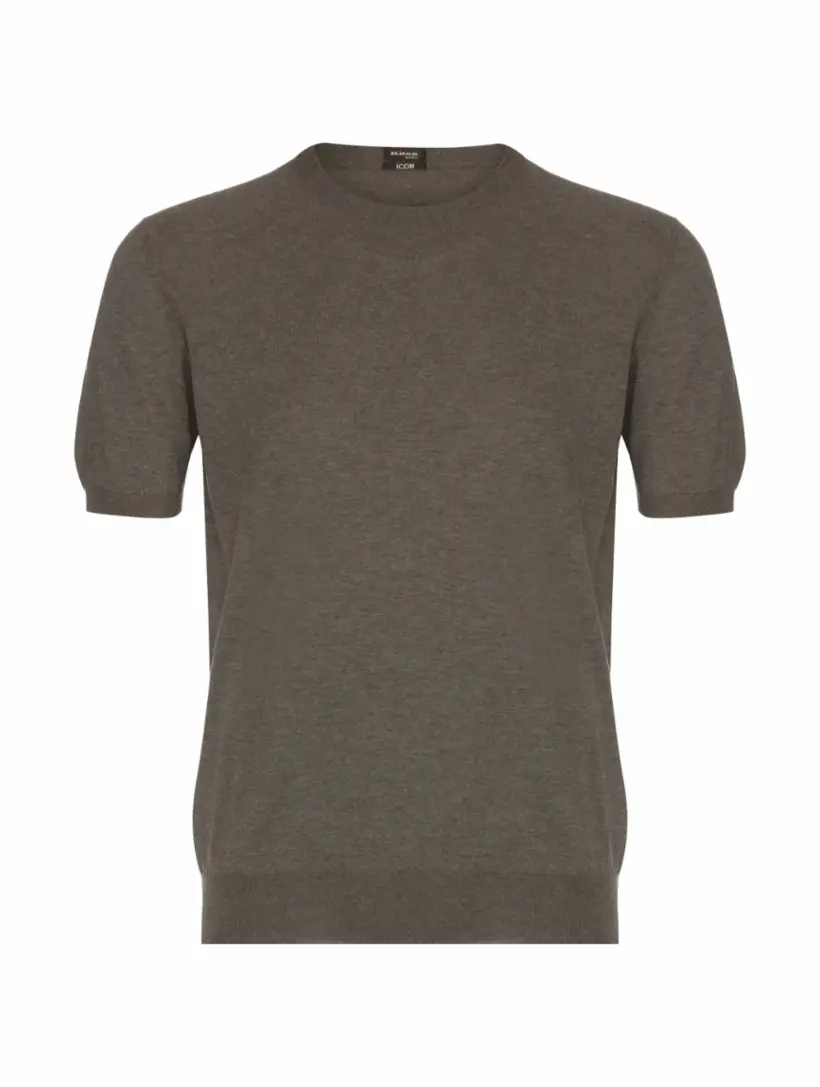 

Хлопковая футболка Kiton, серый