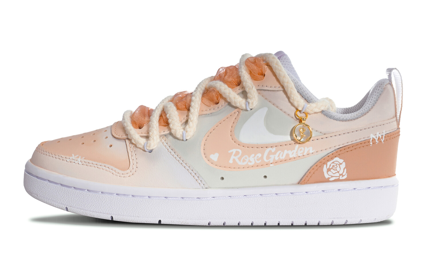 

Кроссовки Nike Court Borough 2 Skateboarding Shoes Women's Low-top Peach Pink, розовый