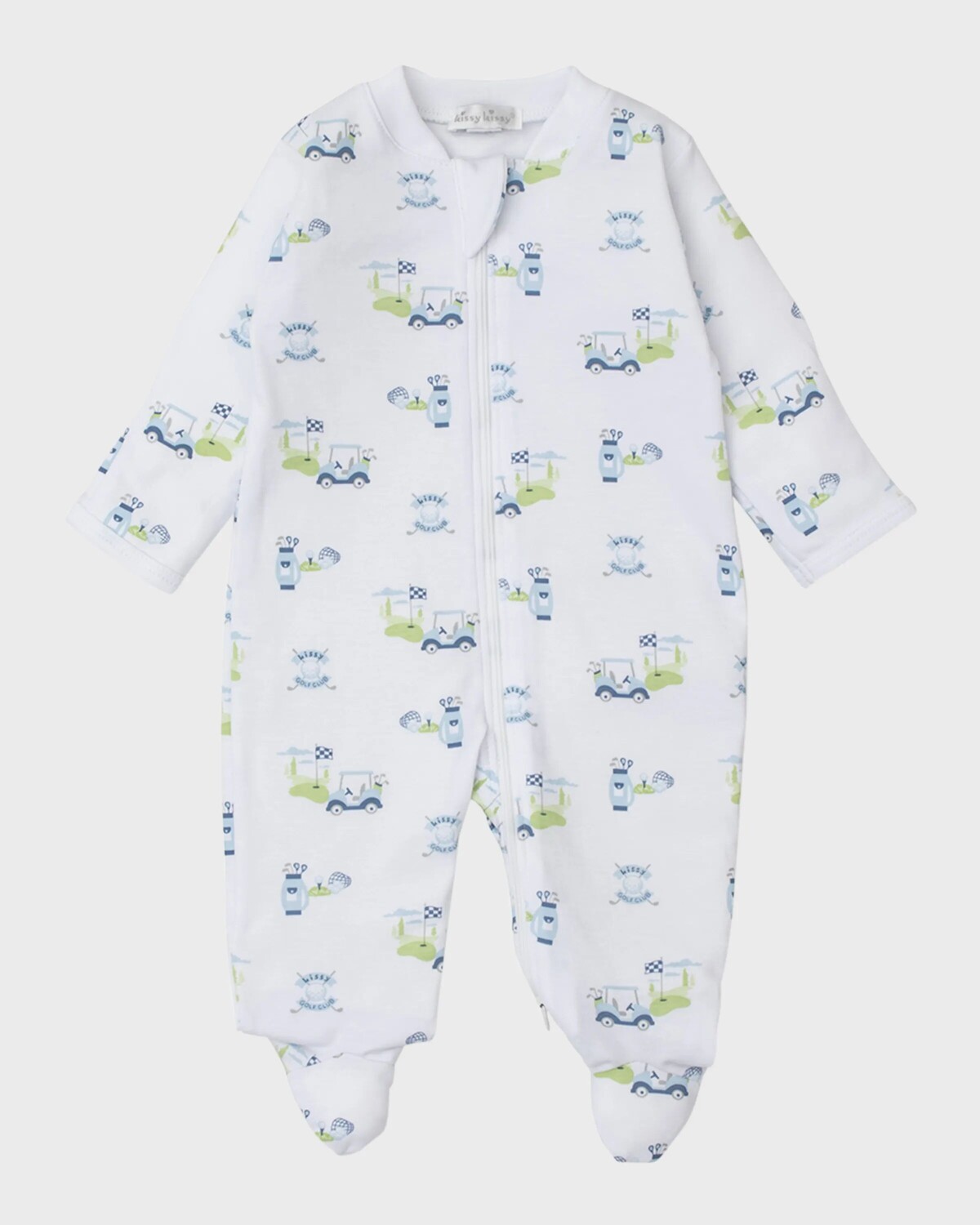 

Футболка на молнии для гольфа для мальчиков, размер для новорожденных — 9 м Kissy Kissy, цвет Multi Blue