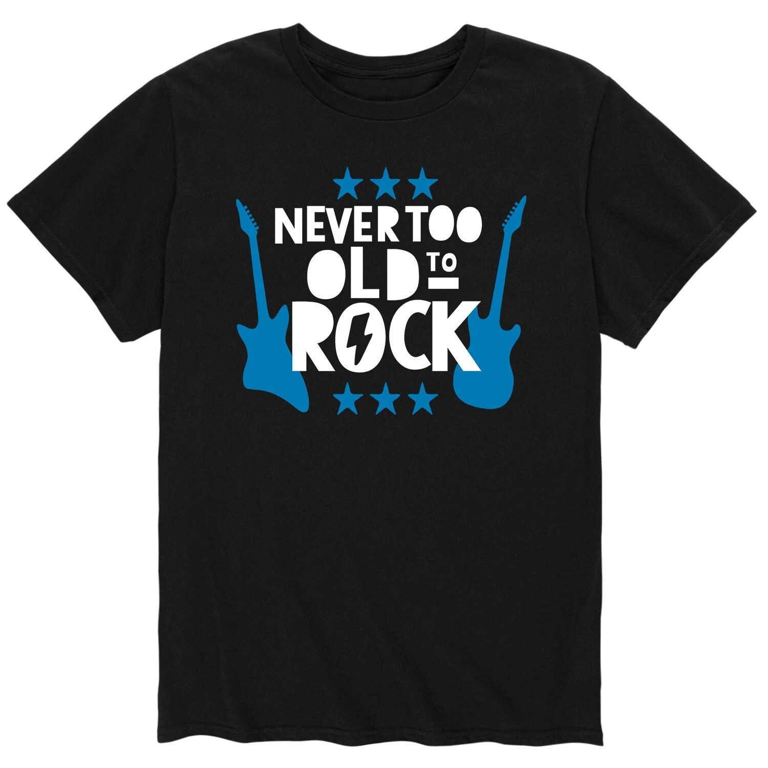 

Мужская футболка Never Too Old To Rock Licensed Character