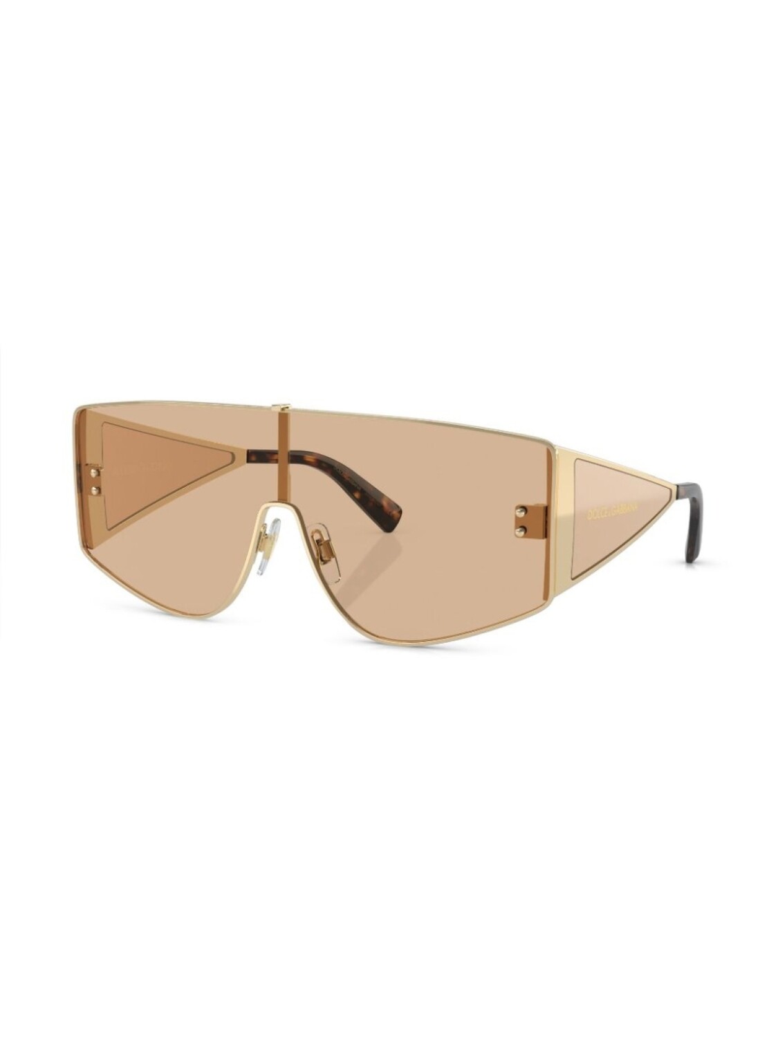Солнцезащитные очки-маска DNA Dolce & Gabbana Eyewear, золотой — фото 2