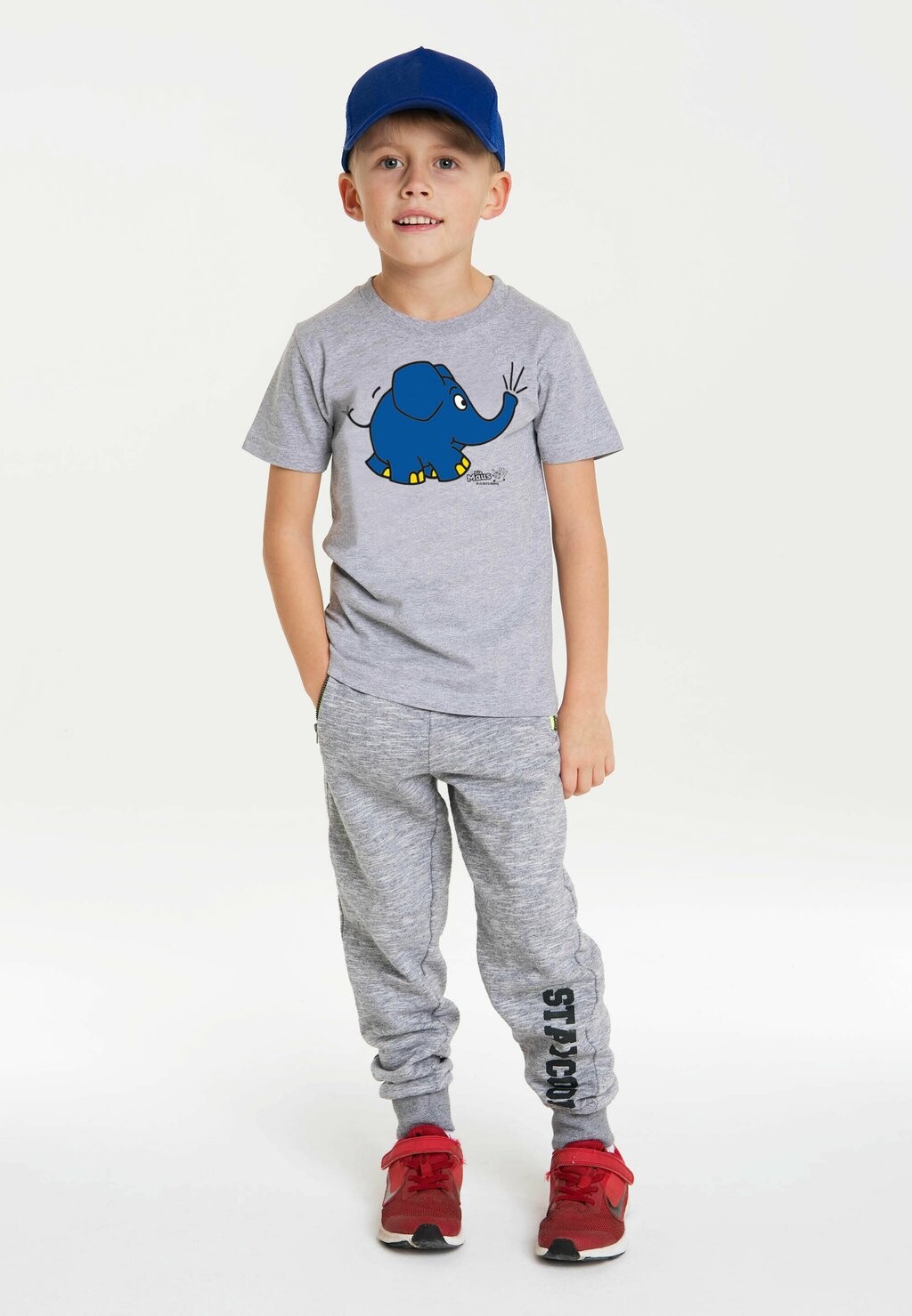

Футболка с принтом SENDUNG MIT DER MAUS ELEFANT TÖRÖ LOGOSHIRT, цвет grau meliert
