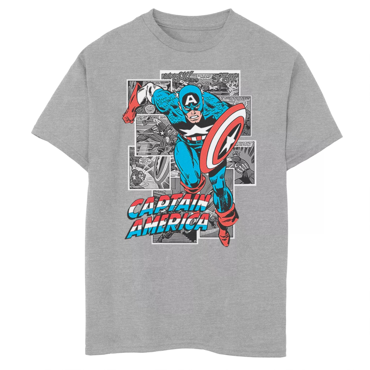 

Футболка с рисунком Капитана Америки из комиксов Marvel 8–20 для мальчиков Licensed Character
