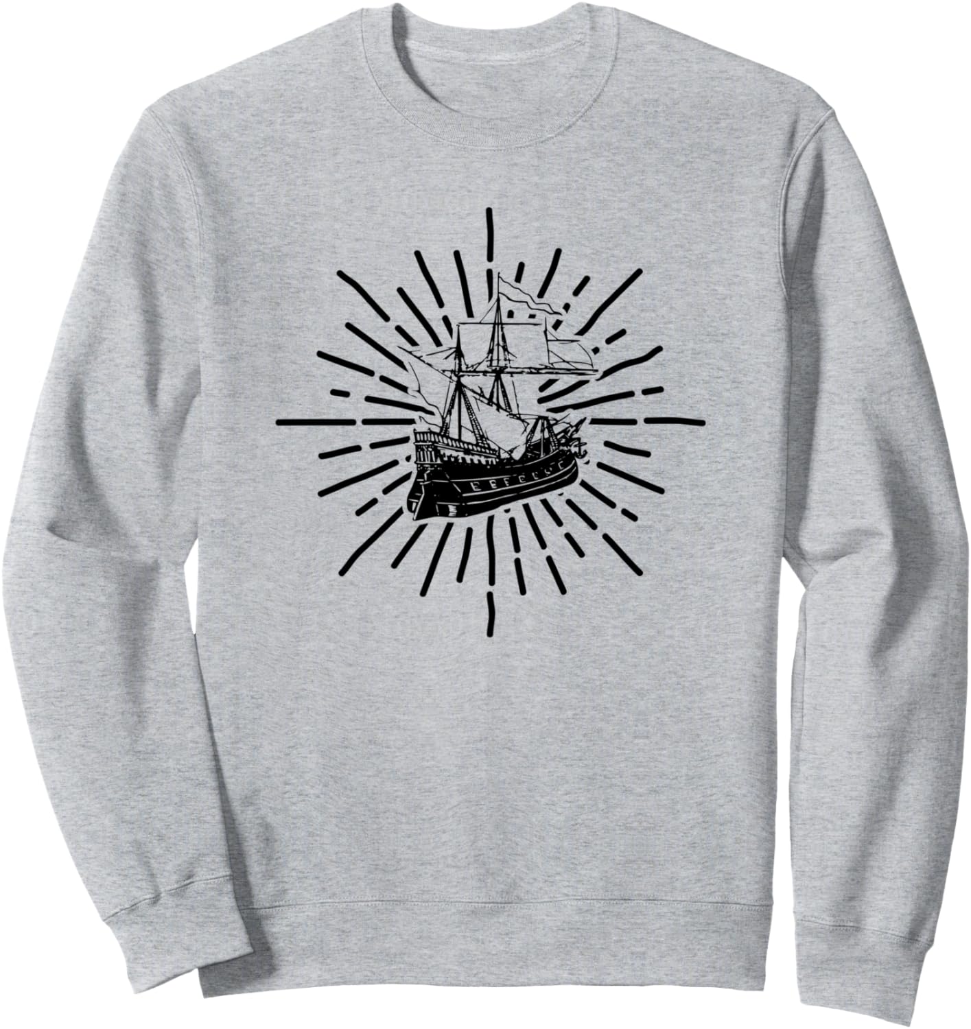 

Парусный корабль - Забавная толстовка для моряка Sailing Ship, серый