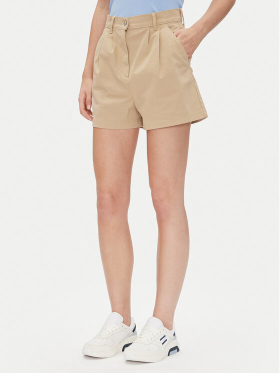 

Шорты из ткани обычного кроя Claire DW0DW21643 Tommy Jeans, бежевый