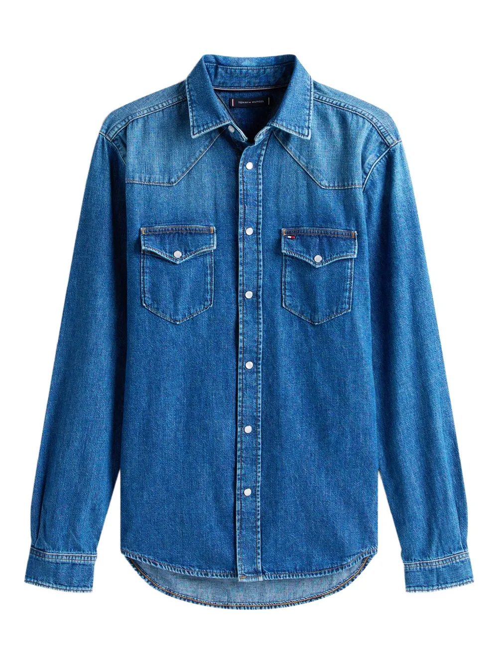 

Джинсовая рубашка с карманами Tommy Hilfiger, синий