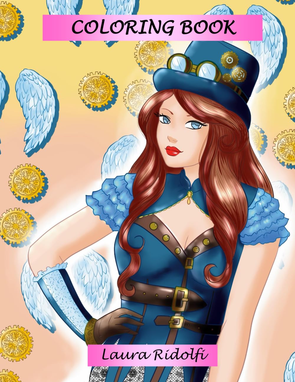 

Coloring book: steampunk, wings, gears (Independently published)