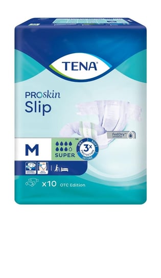 

Трусики-подгузники, размер М, 73-122 см, 10 шт. Tena Slip Proskin Super, Essity Poland