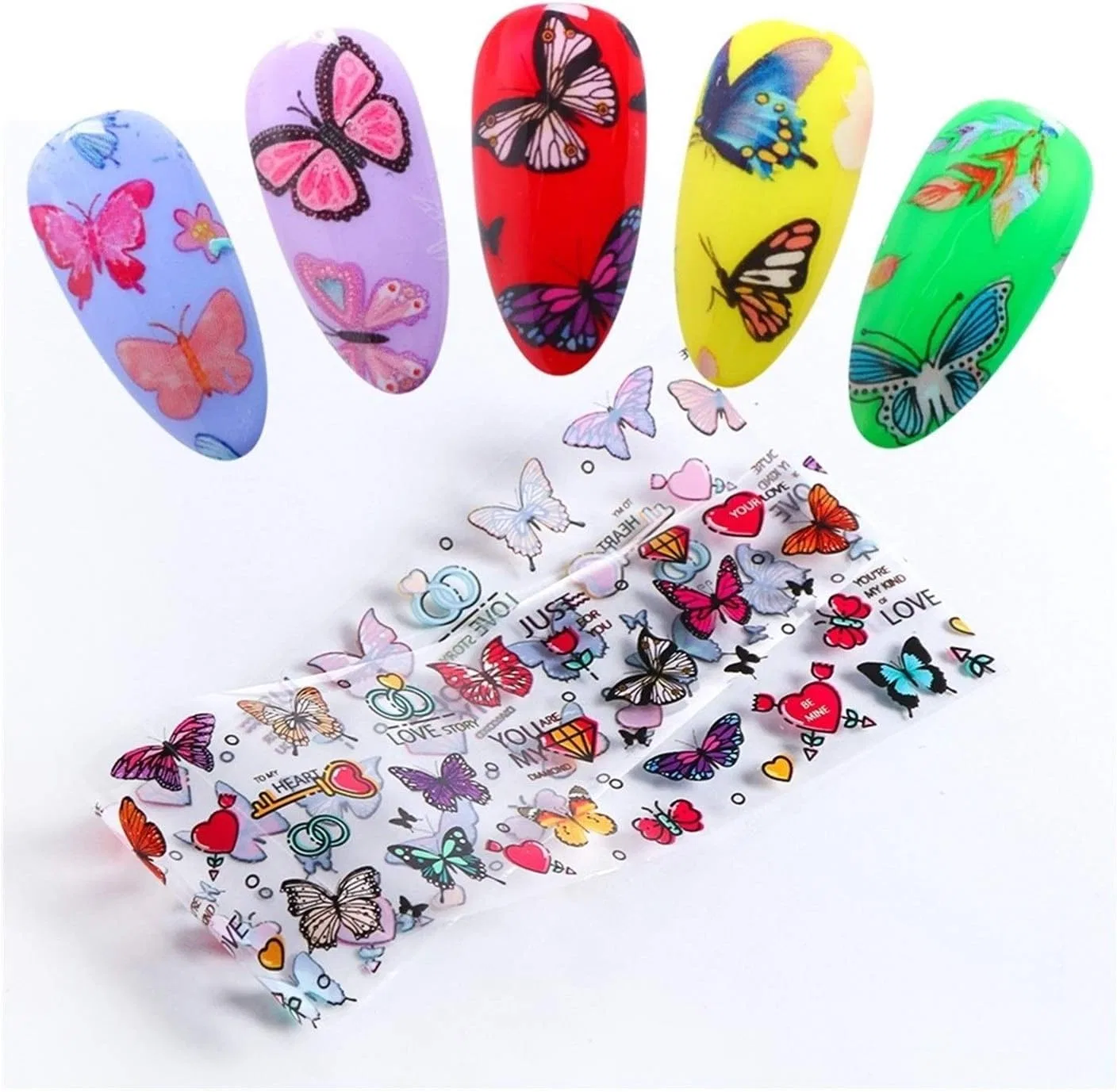 Набор переводной фольги для ногтей «Butterfly Flower» от Jixk102 Claral Claral — фото 2