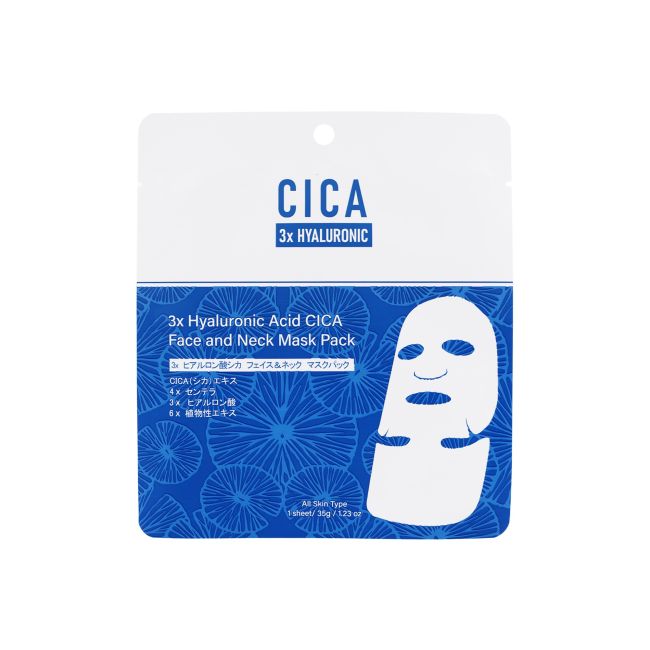 

Cica 3x гиалуроновая маска для лица и шеи Mitomo, 32 гр