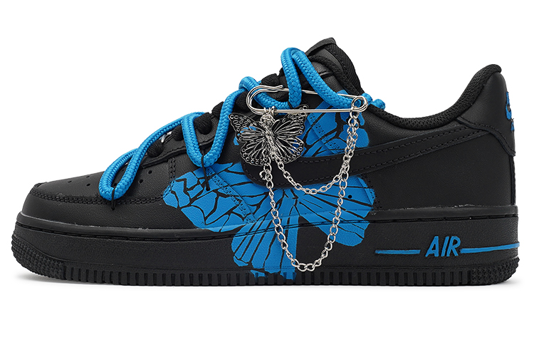 

Кроссовки Nike Air Force 1 Skateboard Shoes Women's Low-Top Black Blue