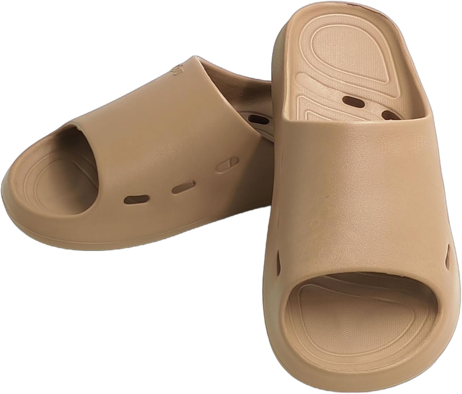 

PXPUIQ Легкие и удобные водонепроницаемые пляжные сандалии с противоскользящей подошвой для дома и улицы, садa, ванной, бассейна, быстросохнущие мужские и женские повседневные плоские туфли, коричневый