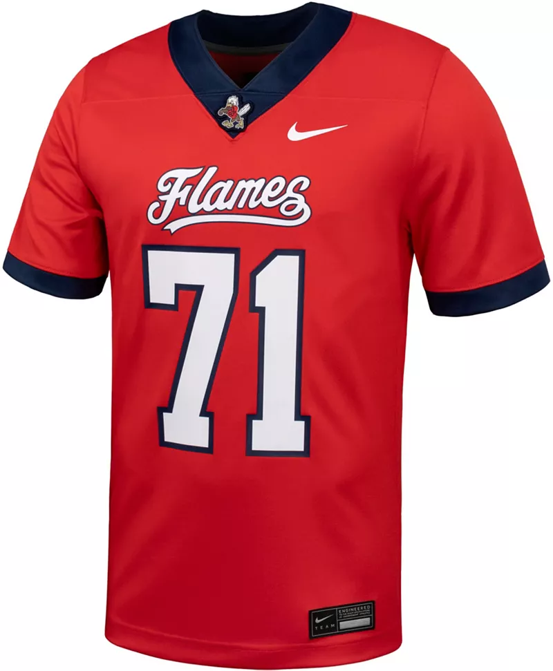 Мужская красная альтернативная футбольная майка Nike Liberty Flames #71 — фото 2