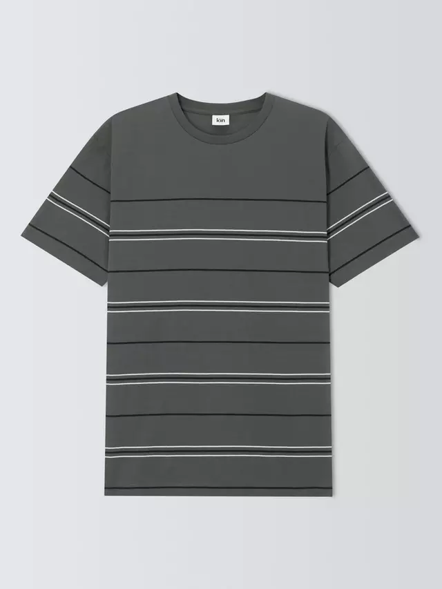 

Футболка Kin Linear Placement Stripe Cotton, цвет urban/chic