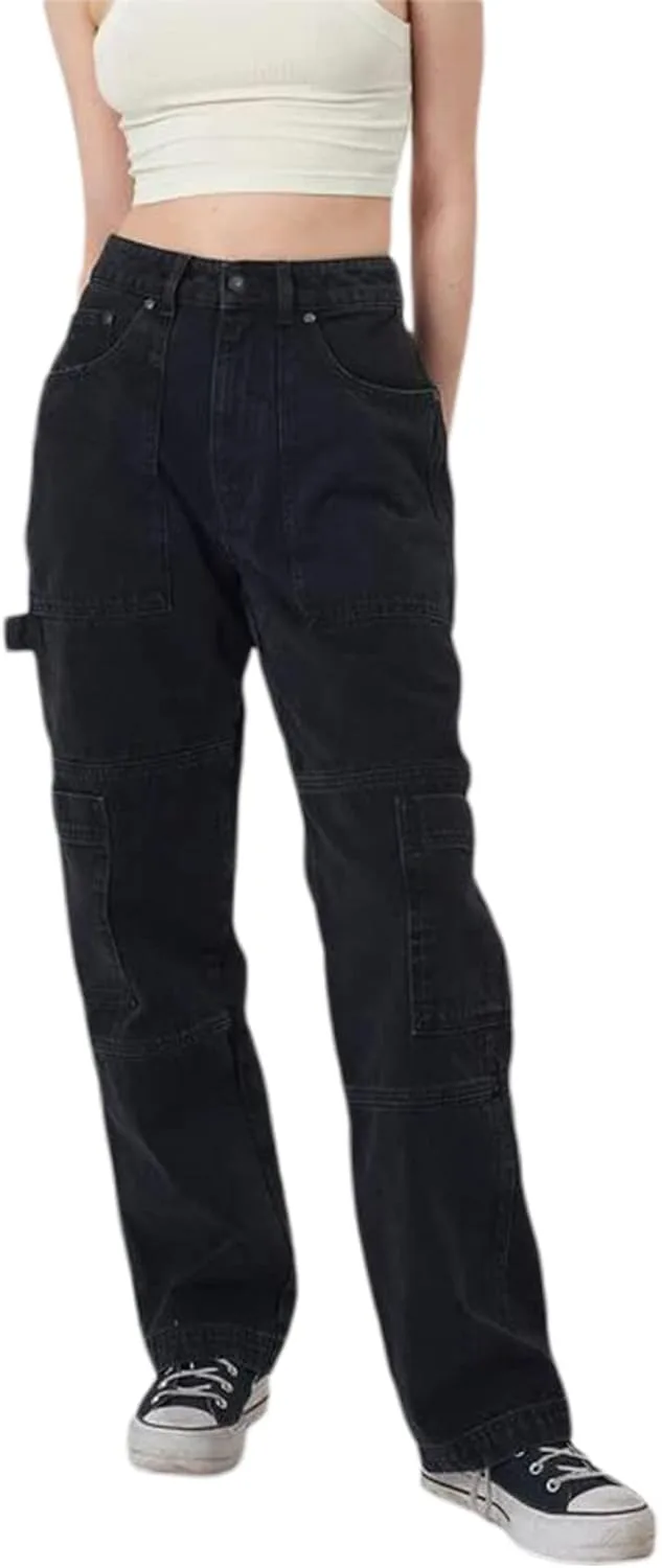 

Женские джинсы с высокой талией и прямыми штанинами Boyfriend Ynocfri