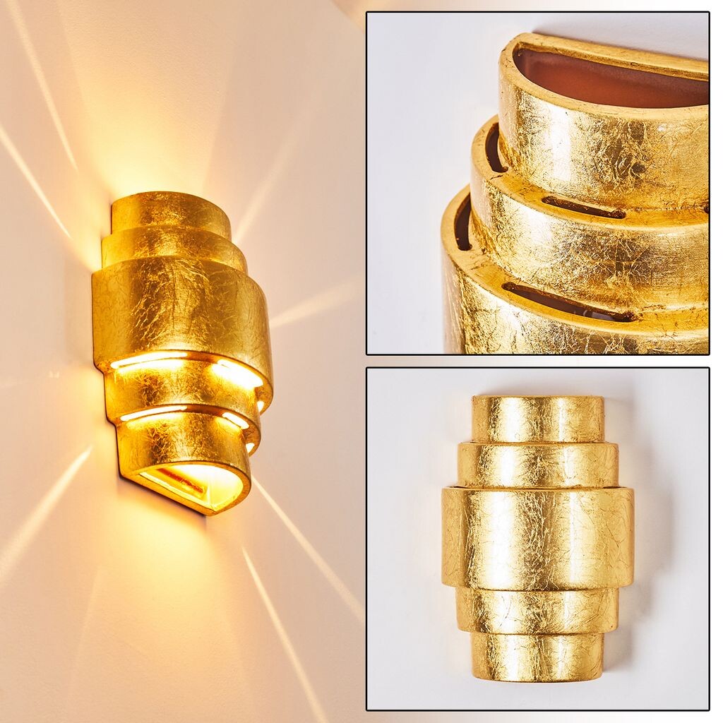 

Настенный светильник »Borore« из керамики в золоте. hofstein, бирюзовый