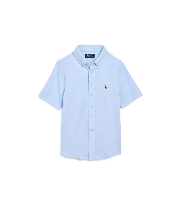 Рубашка поло оксфорд трикотажная Polo Ralph Lauren Kids, Office Blue