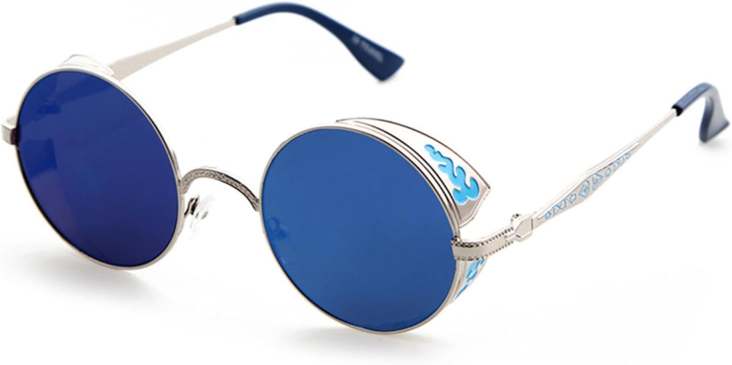 

Круглые поляризованные солнцезащитные очки в стиле стимпанк для женщин, винтажная металлическая оправа, зеркальные линзы, солнцезащитные очки для мужчин в стиле ретро WNCKSQ, C9