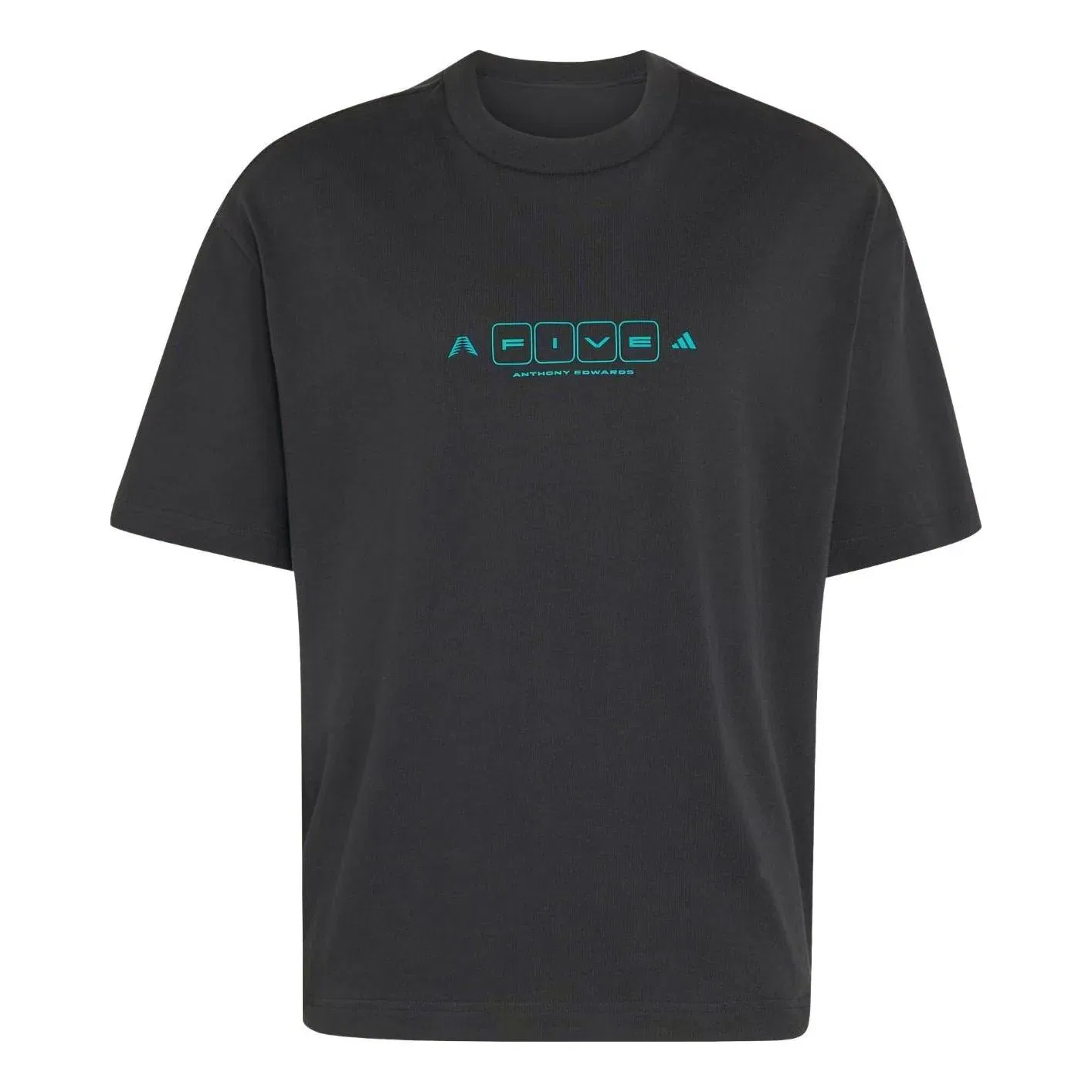 Футболка Adidas Anthony Edwards World OF 5 'Black Equipment Green' KF8973, черный