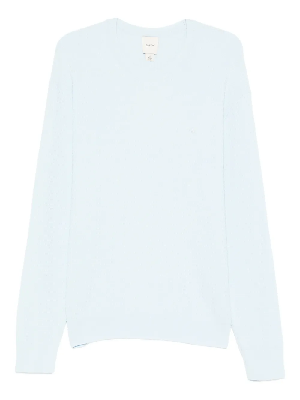 

Фактурный свитер с круглым вырезом Calvin Klein, синий