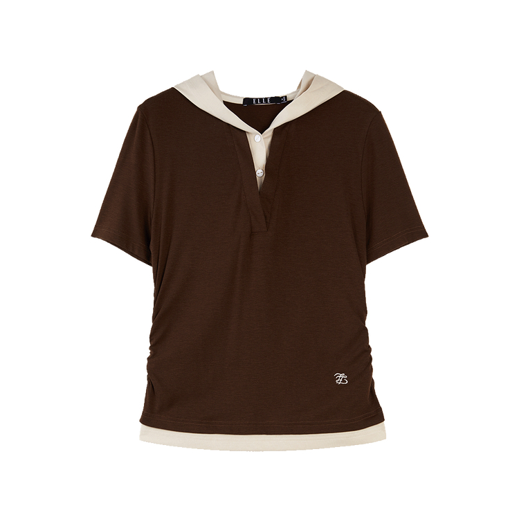 

Футболка женская с капюшоном тонкая ELLE, coffee, Коричневый, Футболка женская с капюшоном тонкая ELLE, coffee