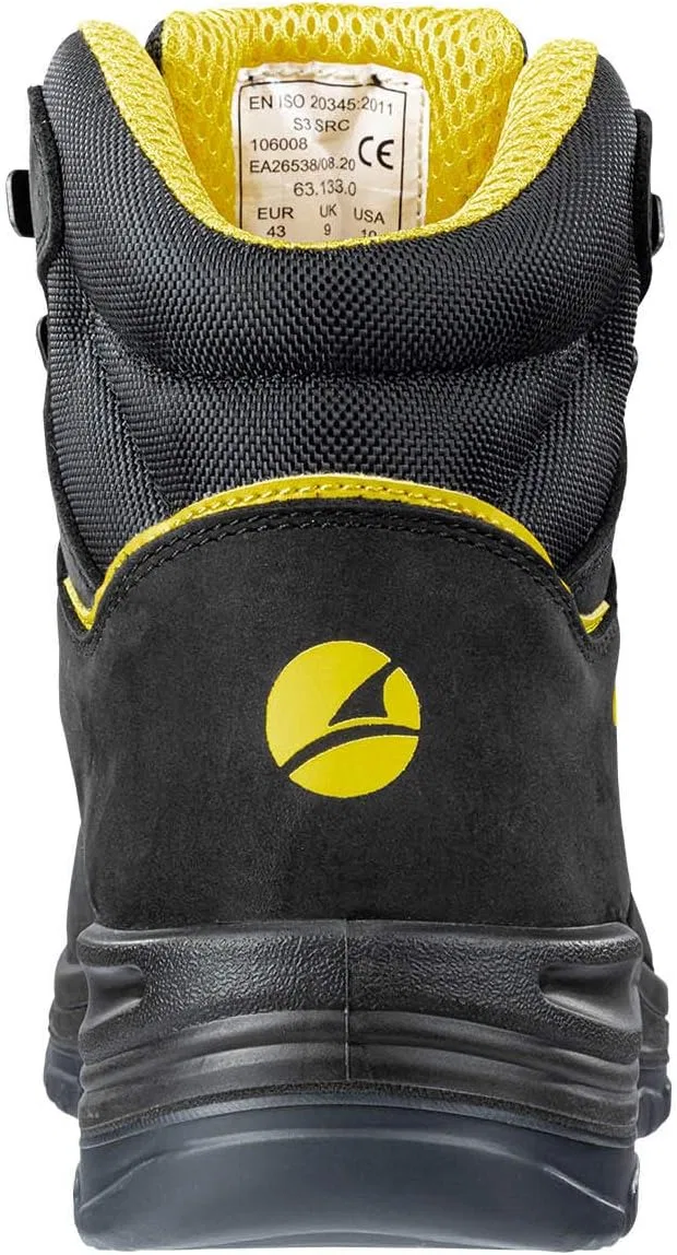 Ботинки ALBATROS Unisex Gravel MidSicherheitsschuhe, Black Yellow — фото 4