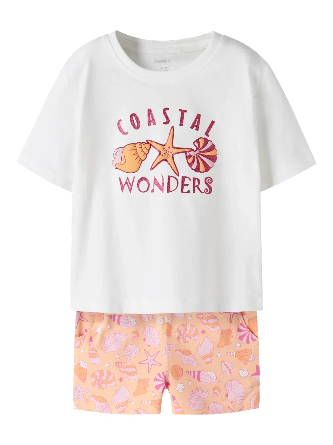 Комплект T-shirt и шорты Name it, bright white